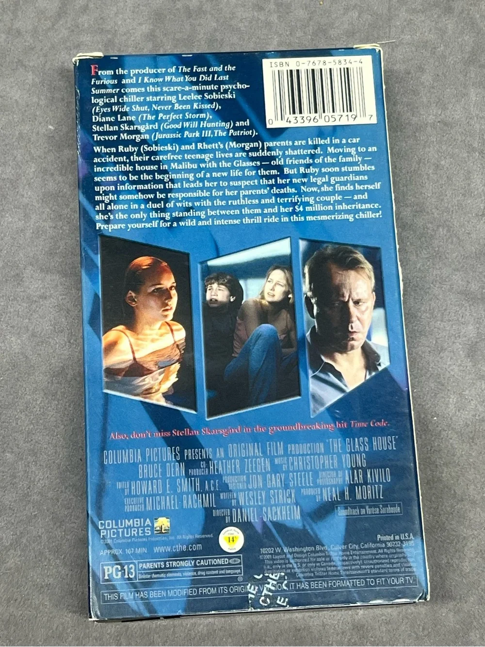 The Glass House VHS Movie - Blue and Purple Cover